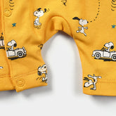 INFANT BOYS COTTON INTERLOCK KNITTED ROMPER-CITRUS